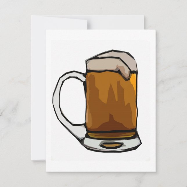 Beer Cartoon Art Invitations - Beer Invites (Front)