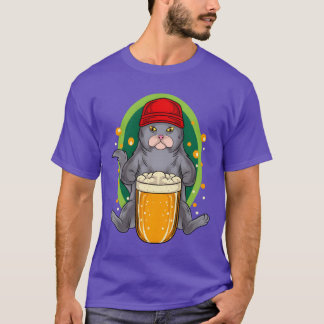 Beer Cat funny T-Shirt