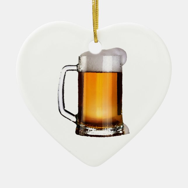 Beer Ceramic Ornament (Front)