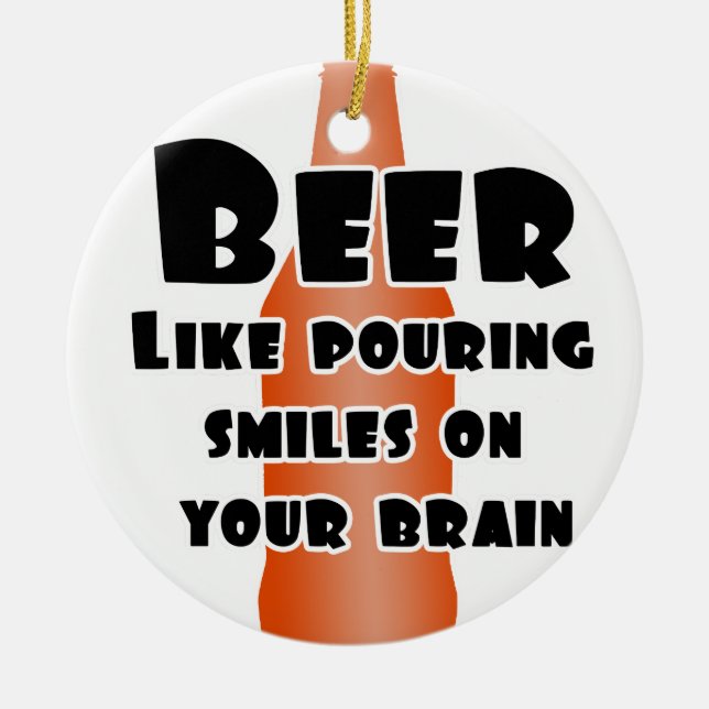 Beer Ceramic Ornament (Front)