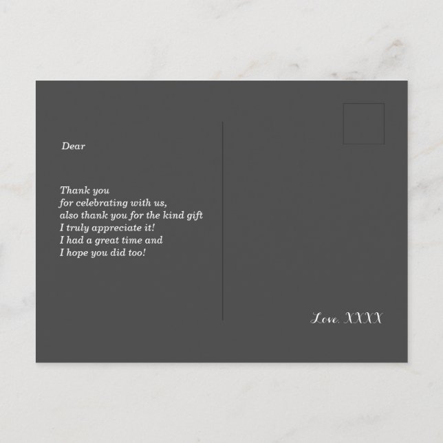 beer, cheers, rustic country thank you card (Back)