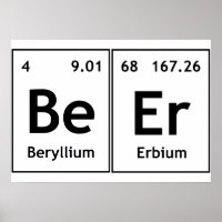 BeEr Chemistry Periodic Table Element Symbols Word