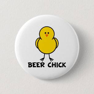 Beer Chick 6 Cm Round Badge