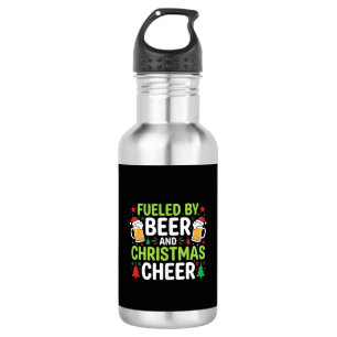 Beer Christmas Cheer Holiday Drinking Vector 532 Ml Water Bottle