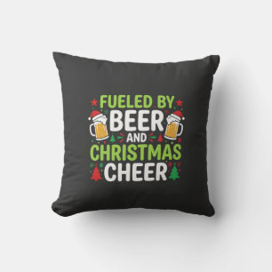 Beer Christmas Cheer Holiday Drinking Vector Cushion