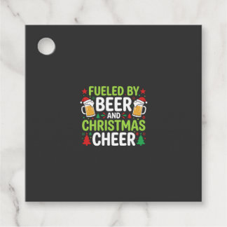 Beer Christmas Cheer Holiday Drinking Vector Favour Tags