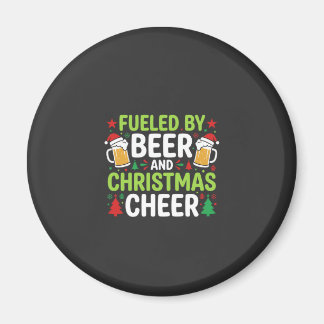 Beer Christmas Cheer Holiday Drinking Vector Magnet