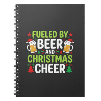 Beer Christmas Cheer Holiday Drinking Vector Notebook