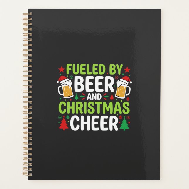 Beer Christmas Cheer Holiday Drinking Vector Planner (Front)