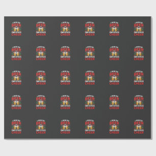 Beer Christmas Cheer Holiday Drinking Wrapping Paper