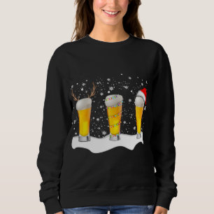 Beer Christmas Mug Santa Reindeer Xmas lights Sweatshirt