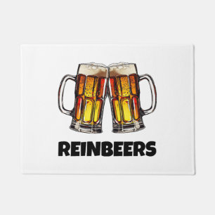 Beer Christmas Reinbeers Doormat