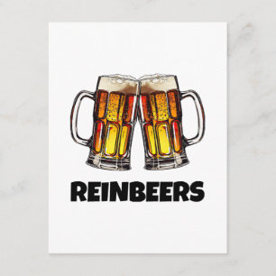 Beer Christmas Reinbeers Enclosure Card