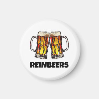 Beer Christmas Reinbeers Magnet