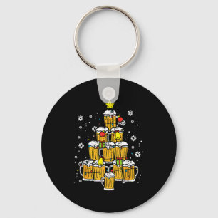 Beer Christmas Tree Xmas Brew Dad Men Key Ring