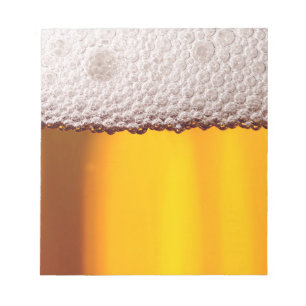 Beer Closeup Drink Party Yellow Pattern Notepad