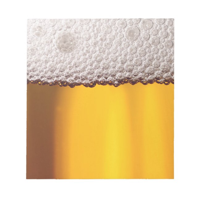 Beer Closeup Drink Party Yellow Pattern Notepad (Front)