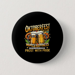 Beer Club Prost With Pride Gift Drinking Team 6 Cm Round Badge
