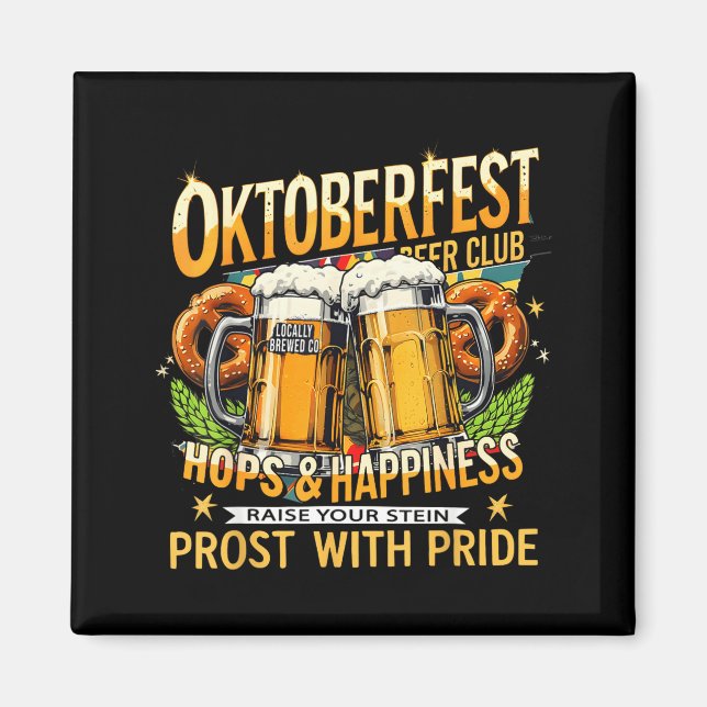 Beer Club Prost With Pride Gift Drinking Team  Magnet (Front)