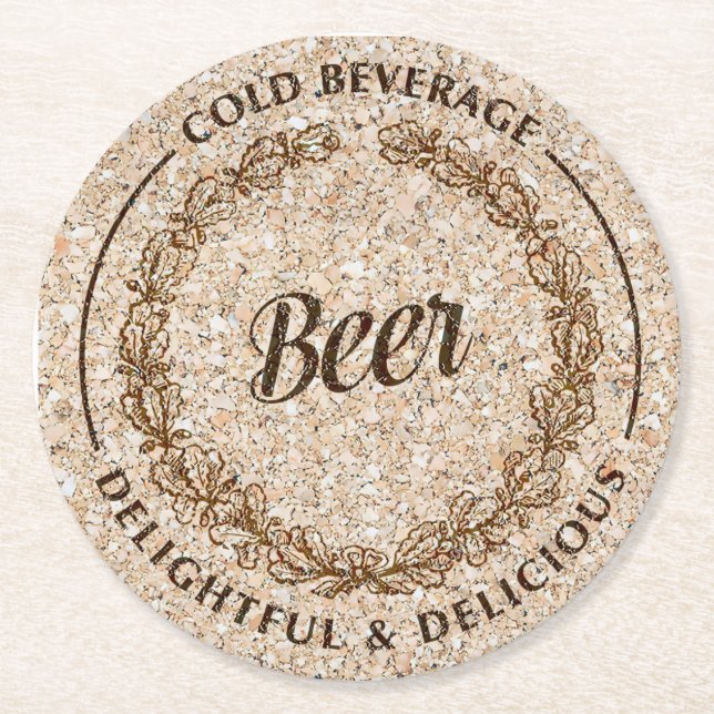 Beer cork paper coasters (Front)