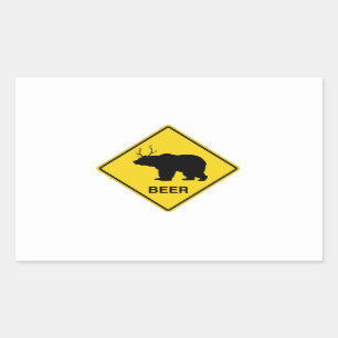 Beer Crossing Rectangular Sticker