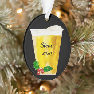 Beer Cup Personalised Ornament