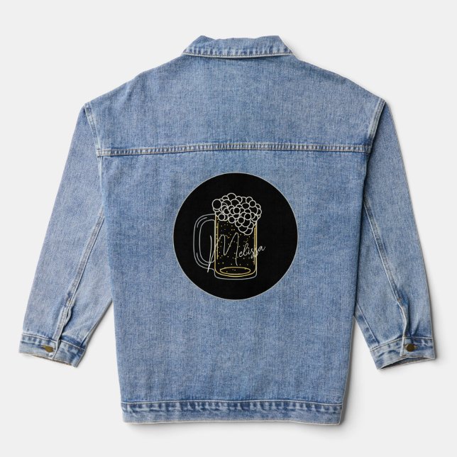 Beer Custom Denim Jacket (Back)