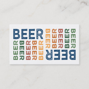 Beer Cute Colourful Business Card