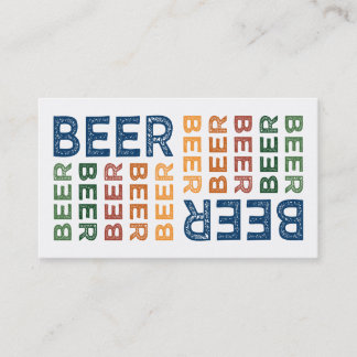 Beer Cute Colourful Business Card