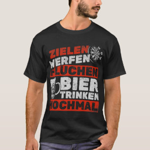 Beer Darts Target Throwing Curse Beer Drink Again T-Shirt