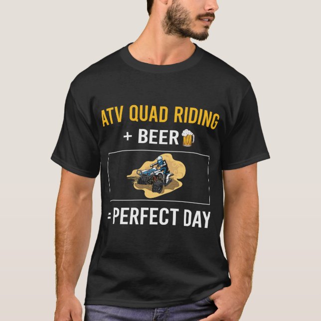 Beer Day ATV Quad Riding T-Shirt (Front)
