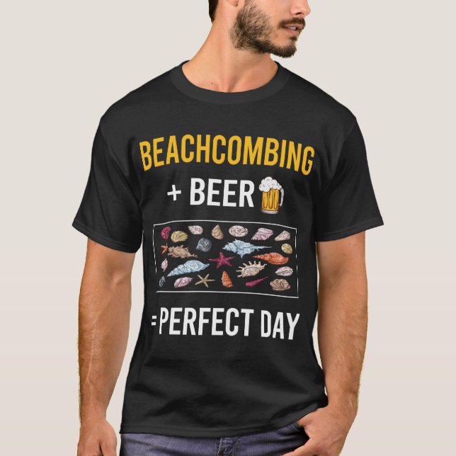 Beer Day Beachcombing Beachcomber T-Shirt (Front)