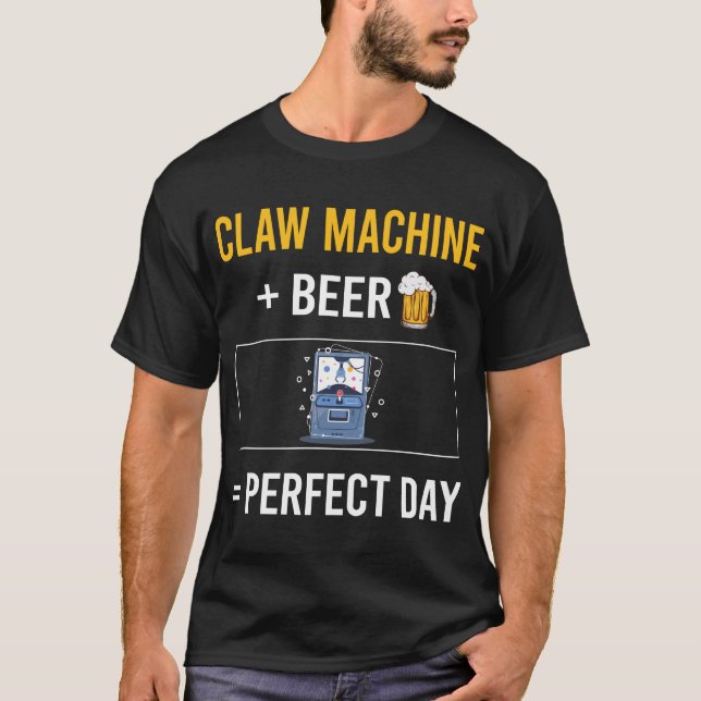 Beer Day Claw Machine Crane T-Shirt (Front)