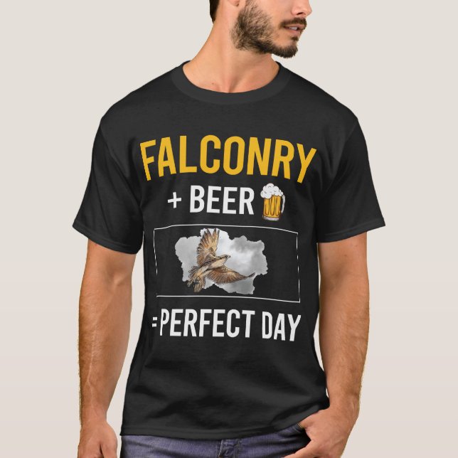 Beer Day Falconry Falconer T-Shirt (Front)