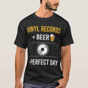 Beer Day Vinyl Record Records T-Shirt