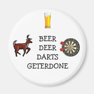 BEER DEER DARTS MAGNET