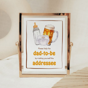 Beer Diaper Party Baby Shower Envelope Station Poster