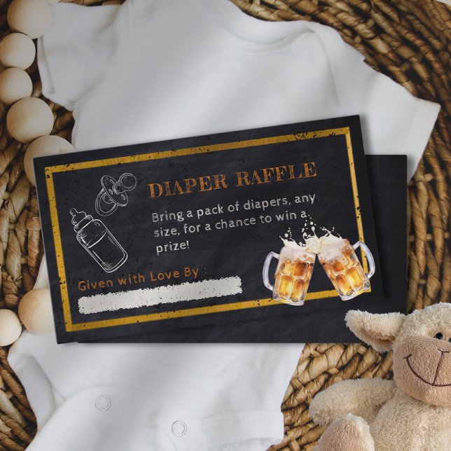 Beer Diaper Party Diaper Raffle Enclosure Card (Beer Diaper Party Diaper Raffle Enclosure Card)