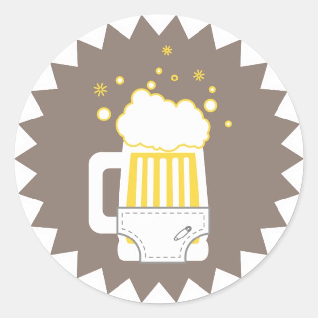 Beer & Diaper Party | Stickers (Front)