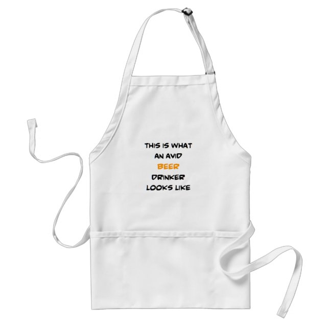 beer drinker, avid standard apron (Front)