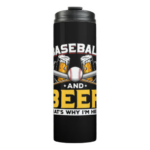 Beer Drinker Baseball Beer Humor Birthday Thermal Tumbler