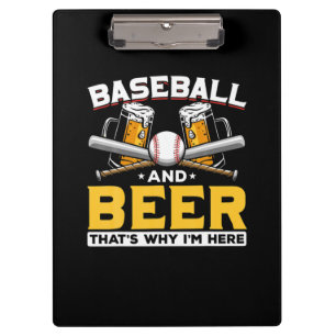 Beer Drinker Baseball Beer Humour Birthday Clipboard