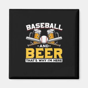 Beer Drinker Baseball Beer Humour Birthday Magnet