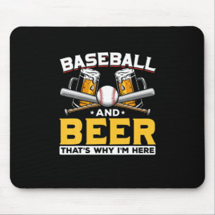 Beer Drinker Baseball Beer Humour Birthday Mouse Pad