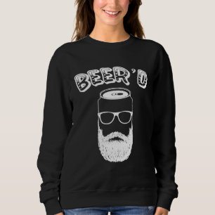 Beer Drinker Beard Man Face Vintage Alcoholic Meme Sweatshirt