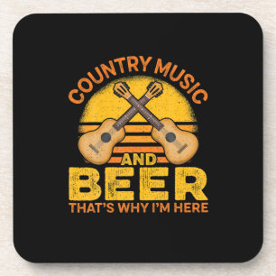 Beer Drinker Country Music And Beer Birthday Coaster