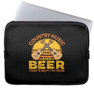 Beer Drinker Country Music And Beer Birthday Laptop Sleeve