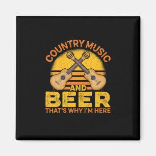 Beer Drinker Country Music And Beer Birthday Magnet