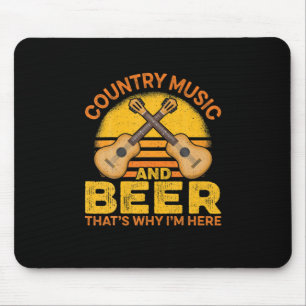 Beer Drinker Country Music And Beer Birthday Mouse Pad