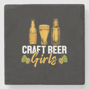 Beer Drinker Craft Beer Girls Birthday Stone Coaster